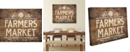 Creative Gallery Vintage Farmer'S Market Sign On Wood Pattern 24" X 36" Canvas Wall Art Print